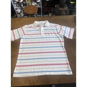 Vintage Christian Dior Striped Polo Shirt Mens Large